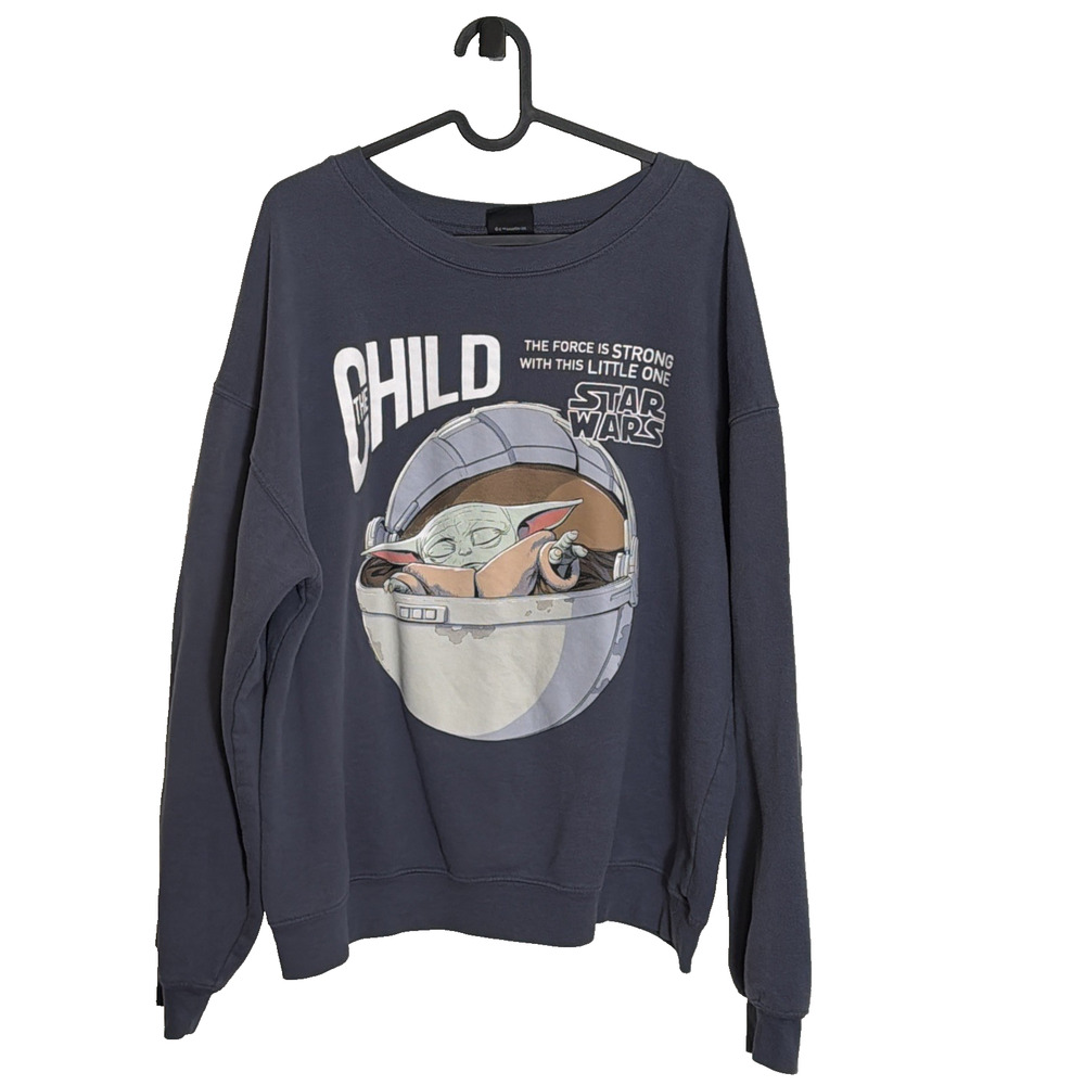 Star Wars The Child Grogu Baby Yoda Men's Sweatshirt Size XXL